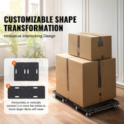 Load image into Gallery viewer, SucceBuy 2 Pack Furniture Mover Pallet Trolley 500 lbs Each Count with 4 Wheels Small Flat Dolly Cart for Industrial Machinery - AMOCART