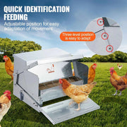 Load image into Gallery viewer, SucceBuy Automatic Chicken Feeder 25 lbs Capacity Feeds 10 Chickens up to 11 Days Galvanized Steel Poultry Feeder