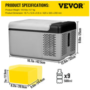 Load image into Gallery viewer, Amocart 9L 15L Car Refrigerator Portable Compressor Fridge Freezer Cooler DC 110-240V AC for RV Travelling Camping Fishing