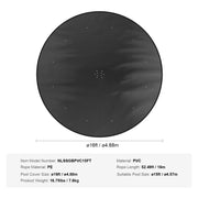 Load image into Gallery viewer, Amocart 18/15Ft Round Pool Cover Solar Covers for Above Ground Pools Safety Pool Cover with Drawstring Design Black