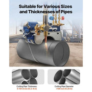 Load image into Gallery viewer, Amocart Electromagnetic Gas Pipe Cutting Machine 2"-30"/Min Automatic Beveler for 0.2"-4" Thick Tube Features Adjustable Angles