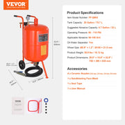 Load image into Gallery viewer, SucceBuy 5/10/20 Gallon Sand Blaster 60-110 PSI Portable Air Sandblaster Kit w/ Oil-Water Separator for Paint Stain Rust Removal - AMOCART