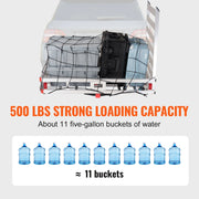 Load image into Gallery viewer, SucceBuy 47/53/60 in Hitch Cargo Carrier 400/500lb Capacity Trailer Hitch Mount Aluminum Cargo Basket for Truck Pickup Camping - AMOCART