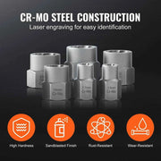 Load image into Gallery viewer, Amocart 29PCs Bolt Extractor Set Bolt and Nut Remover Set 6mm to 10mm 13/32" to 3/4" CR-MO Steel Extraction Socket Set