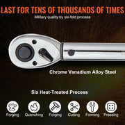 Load image into Gallery viewer, SucceBuy Torque Wrench Set Drive Click Torque Wrench Dual-Direction Adjustable Mechanical Dual Range Scales Torque Wrench Kit