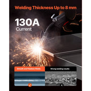 Load image into Gallery viewer, SucceBuy MIG Welder 130Amp Synergic Mig Welding Machine Gasless Flux Core Welder Portable Mig Welder with Digital Display Screen - AMOCART