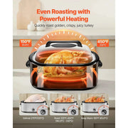 Load image into Gallery viewer, Amocart 26QT Roaster Oven Electric Roasting Pan 150-450℉ Adjustable Temperature FastCooking Turkey Roaster w/ Cool-Touch Handle