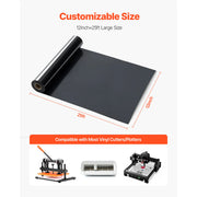 Charger l'image dans la visionneuse de galerie, Amocart Heat Transfer Vinyl Glossy HTV Iron on Vinyl Roll Easy to Cut and Weed Strong Adhesion Compatible with Cutting Machines