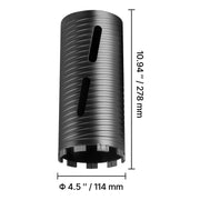 Charger l'image dans la visionneuse de galerie, Amocart Core Drill Bit Internal Thread Diamond Dry Coring Bit w 3 Adapters Pilot Drill and Hex Wrench for Concrete Red Bricks