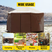 Load image into Gallery viewer, Amocart Pop-up Camping Gazebo Camping Canopy Shelter 6 Sided 12' x 12' / 10' x 10' Sun Shade Tents & Canopies Camping & Hiking