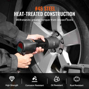 Load image into Gallery viewer, Amocart Spindle Nut Socket Tool Kit 1/2 inch Drive 6 Piece Axle Hub Nut Socket Set Vehicles Axle Spindle Nut Retainers Remover