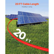 Load image into Gallery viewer, Amocart Solar Panel Extension Cable 20FT Black + 20FT Red / 30FT Black + 30FT Red / 50FT Black + 50FT Red / 100FT Black + 100FT Red 10AWG with Female & Male Waterproof Connectors 6mm² PV Cable for Home Ship