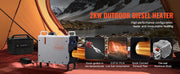 Load image into Gallery viewer, SucceBuy 2KW Diesel Heater 12V/24V All in One Diesel Air Heater with Remote Control Display Screen CO Alarm for Vehicle&Outdoor