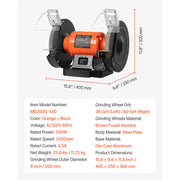 Load image into Gallery viewer, SucceBuy Bench Grinder 8-inch Single Speed Bench Grinder with Induction Motor Adjustable Eye Shield for Fast Sharpening Grinding