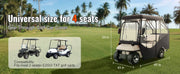 Bild in Galerie-Viewer laden, Amocart Golf Cart Enclosure 420D Polyester Driving Enclosure with 4-Sided Transparent Windows 4 Passenger Club Car Cover