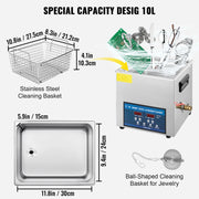 Load image into Gallery viewer, SucceBuy 10L 30L Ultrasonic Cleaner 28/40khz Dual Frequency Digital Portable Washing Machine Ultrasound Cleaner Home Appliance