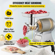 Bild in Galerie-Viewer laden, Amocart Electric Meat Mincer 330LBS/H Capacity Meat Grinder Machine, Stainless Steel Meat Grinder Commercial Sausage Stuffer Maker for Home & Commercial Use