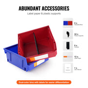 Load image into Gallery viewer, SucceBuy 6pcs Garage Storage Bin Hanging Stackable Wall Mounted Organizer Bin Stacking Containers for Closet Kitchen Office