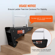 Load image into Gallery viewer, SucceBuy Ladder Levler 380lbs Load PP Ladder Leveling Tool Pitch Hopper Stair Ladder Stabilizer with Storage Easy to Use Stable - AMOCART