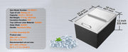 Load image into Gallery viewer, Amocart Drop in Ice Chest Stainless Steel Ice Cooler Commercial Ice Bin with Sliding Cover Outdoor Kitchen Ice Bar