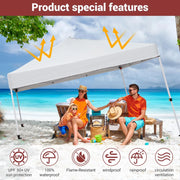 Load image into Gallery viewer, 10x10FT Pop Up Canopy with Ten, Beach Tent with One Push Setup, Waterproof Outdoor Beach Canopy, Pop-Up Sun Shelter Canopy with Wheeled Bag for Parties, Beach, Outdoor, White