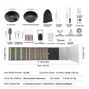 Load image into Gallery viewer, Amocart 50" 12" Complete Sluice Box Gold Panning Kit Aluminum Alloy Gold Mining Equipment 23/16 PCS Gold Prospecting Kit