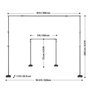 Load image into Gallery viewer, SucceBuy Backdrop Stand Adjustable Photo Backdrop Kit Heavy Duty Projector Screen Stand for Wedding Photo Video Studio Party