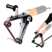 Load image into Gallery viewer, Amocart Belt Sander Adapter for Angle Grinder Pipe Tube Sanding Attachment with 5/8-11" Imperial Thread and 10PCS Sanding Belts