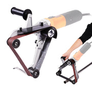 Load image into Gallery viewer, SucceBuy Belt Sander Adapter for Angle Grinder Pipe Tube Sanding Attachment with 5/8-11" Imperial Thread and 10PCS Sanding Belts - AMOCART