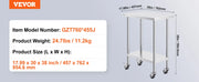Load image into Gallery viewer, Amocart Stainless Steel Work Table 500 LBS Load Capacity w/4 Wheels 3 Adjustable Height Levels Heavy Duty Food Prep Worktable