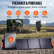 Load image into Gallery viewer, SucceBuy Portable Monocrystalline Solar Panel Foldable ETFE Charger Efficiency Panel Waterproof for Power Station Camping Hiking