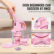 Load image into Gallery viewer, Amocart 3-IN-1 Button Maker Button Maker Machine with Panda Magic Book Ergonomic Arc Handle Punch Press Kit