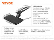 Load image into Gallery viewer, SucceBuy Keyboard Tray under Desk Adjustable Height & Angle Keyboard Tray Slide out & Holder for Typing in Home and Office Work