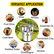 Load image into Gallery viewer, SucceBuy 50L Alcohol Water Distiller Bottle DIY Moonshine Equipment Stainless Steel Brewing Machine for Whisky Wine Dispenser