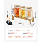Load image into Gallery viewer, Amocart Beverage Dispenser Drink Dispensers for Parties, Glass Juice Dispenser with Metal Stand Lemonade Juice Water Dispensers