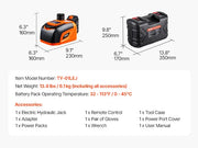 Load image into Gallery viewer, SucceBuy Electric Car Jack, 5T Adjustable Electric Scissor Jack Tire Changer with LED Light & Remote Controlfor Sedan SUV Truck