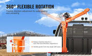 Load image into Gallery viewer, SucceBuy 2200lbs Electric Hoist Truck Crane 360° Swivel Folding Bed Jib Crane with 6000 lbs Electric Winch for Lifting Goods