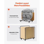 Bild in Galerie-Viewer laden, Amocart 400 LBS Folding Chair Rack Cart with Swivel Casters fit 5 Tables+14 Chairs Storage Dolly Chair Holder for Party Hotel