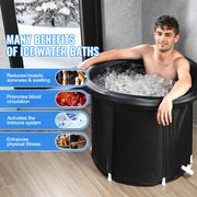 Charger l'image dans la visionneuse de galerie, SucceBuy Ice Bath Tub Cold Water Therapy Plunge Tub for Athletes Portable Outdoor Ice Barrel Plunge Pool Inflatable Ice Bathtub