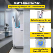 Load image into Gallery viewer, Amocart Hand Dryer Machinery Automatic High-speed Jet Double-sided Secure Robust Material Blade for Washroom Multicolor