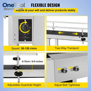Load image into Gallery viewer, VEVOR 150 CM PVC Conveyor Belt Machine 59''x 7.8'' With Stainless Steel Adjustable Guardrail for Automatic Electrical Industrial