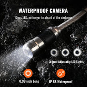 Charger l'image dans la visionneuse de galerie, Amocart Sewer 7" Screen Pipeline Inspection w/DVR Function Waterproof w/12 Adjustle LEDs and 16GB SDCard