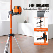 Load image into Gallery viewer, Amocart Laser Level Tripod 1/4"-20 & 5/8"-11 Thread Mount 40.94-133.85in Height Adjustment with Level Bubble & Heavy-duty Stand