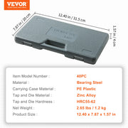 Load image into Gallery viewer, Tap and Die Set 40PCs 60PCs 80PCs 110/116PCs Metric SAE Standard Bearing Steel Taps and Dies Essential Threading Tool