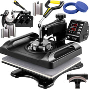 Load image into Gallery viewer, SucceBuy 30*38CM 8 in 1 Combo Upgrade Heat Press Machine 360° Rotation Sublimation Printer Cap Shirt Mug Plate 2D Heat Transfer