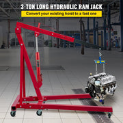Charger l'image dans la visionneuse de galerie, Amocart Hydraulic Jack 3/4/8/12 Ton Car Hydraulic Long Ram Jack Manual Engine Lift Hoist Cherry Picker Mechanical Workshop Tool
