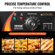 Bild in Galerie-Viewer laden, Amocart 12L Electric Deep Fryer w/Dual Removable Tanks Commercial Countertop Fryer for Chicken French Fries Frying Chips