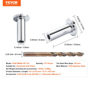 Load image into Gallery viewer, SucceBuy 121/81/101 Pack T316 Stainless Steel Protector Sleeves for 1/8" or 3/16" Wire Rope Cable Railing