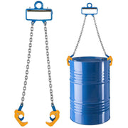 Load image into Gallery viewer, SucceBuy 2200LBS Drum Lifting Chain Sling G80 Chain Barrel Lifter with Security Hook Drums Handling Equipment for Crane Forklift