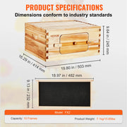 Load image into Gallery viewer, SucceBuy Bee Hive Deep Box Starter Kit 100% Beeswax Coated Natural Cedar Wood Langstroth Beehive Kit Transparent Acrylic